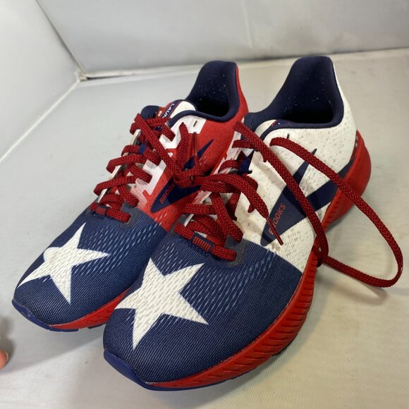 Brooks Launch 8 Womens Size 8.5 Texas Star Flag USA Running Shoes - Picture 3 of 5